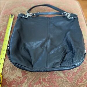 Vintage Coach Black Leather Bag